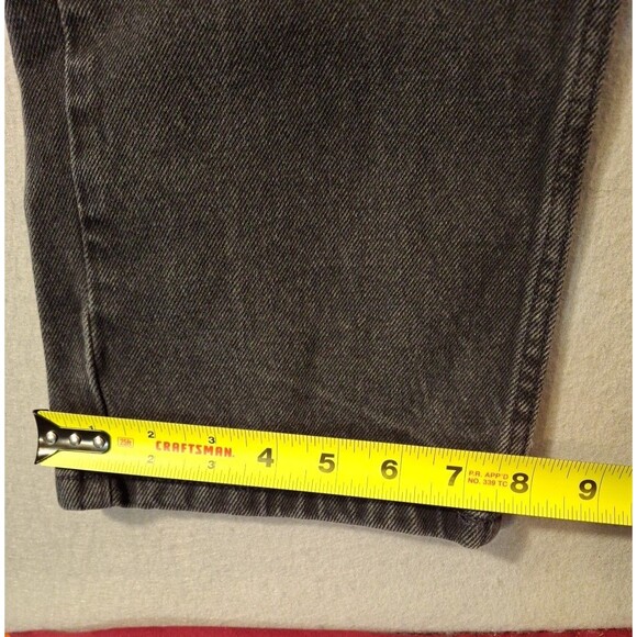 Tommy Hilfiger Jeans 36x30 Black Denim Five-Pocket Design Chino 5 Pocket Preppy - Picture 4 of 11